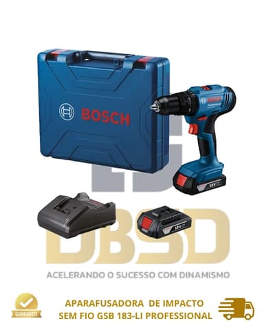 imagem de APARAFUSADORA DE IMPACTO SEM FIO GSB 183-LI PROFESSIONAL