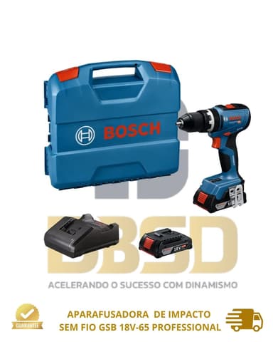 imagem de APARAFUSADORA DE IMPACTO SEM FIO GSB 18V-65 PROFESSIONAL
