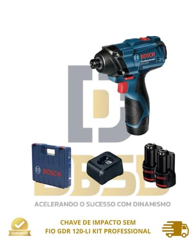 imagem de CHAVE DE IMPACTO SEM FIO GDR 120-LI KIT PROFESSIONAL