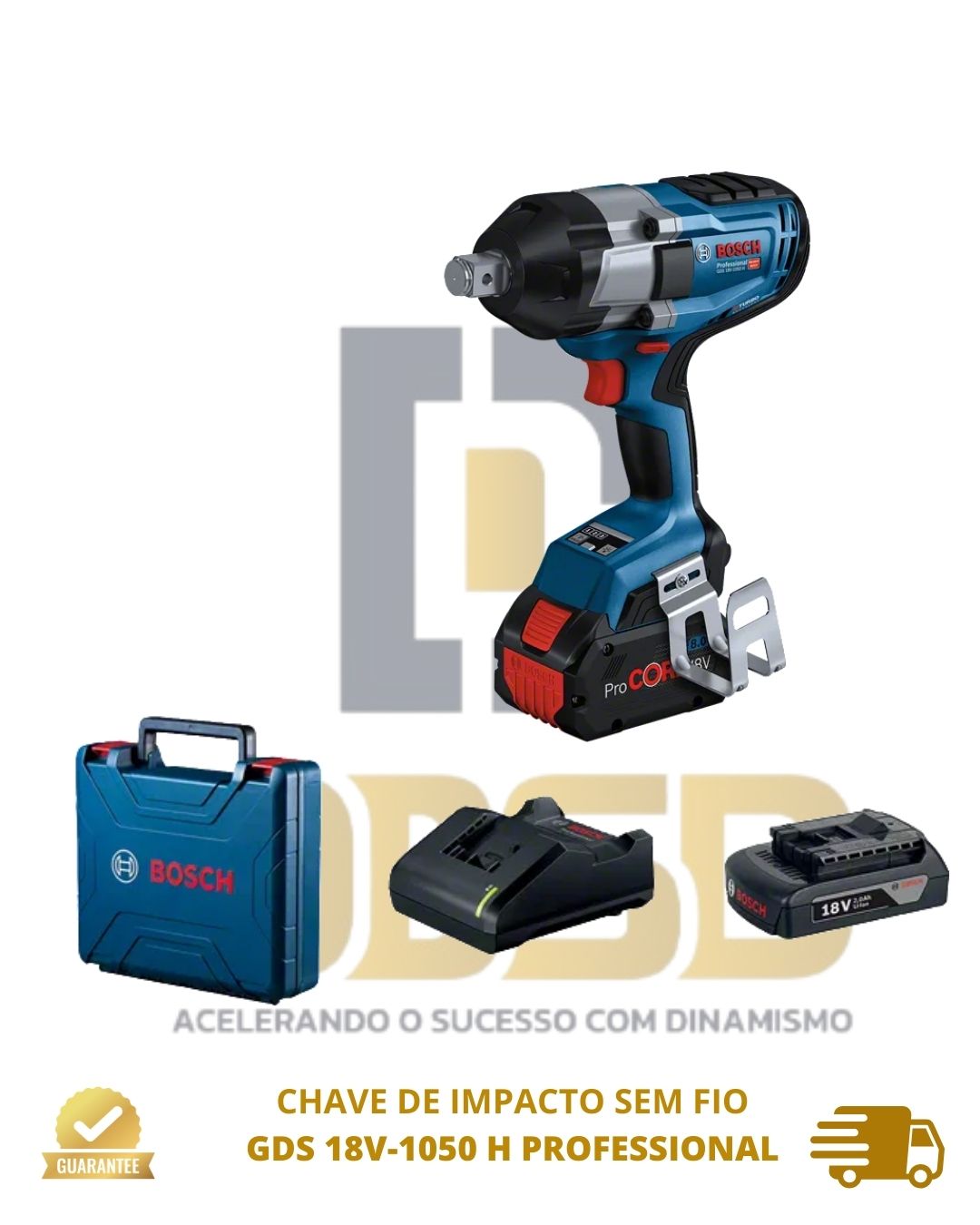 imagem de CHAVE DE IMPACTO SEM FIO GDS 18V-1050 H PROFESSIONAL